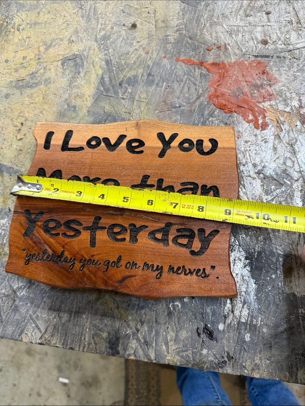 Handcrafted Cypress Wood Sign 